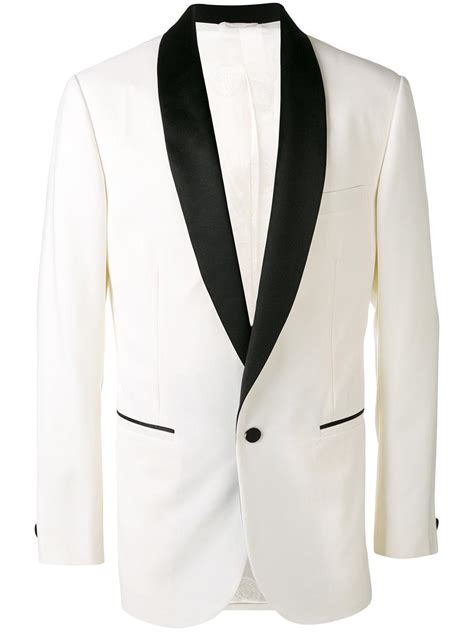 versace white tuxedo jacket|Versace tuxedo shoes.